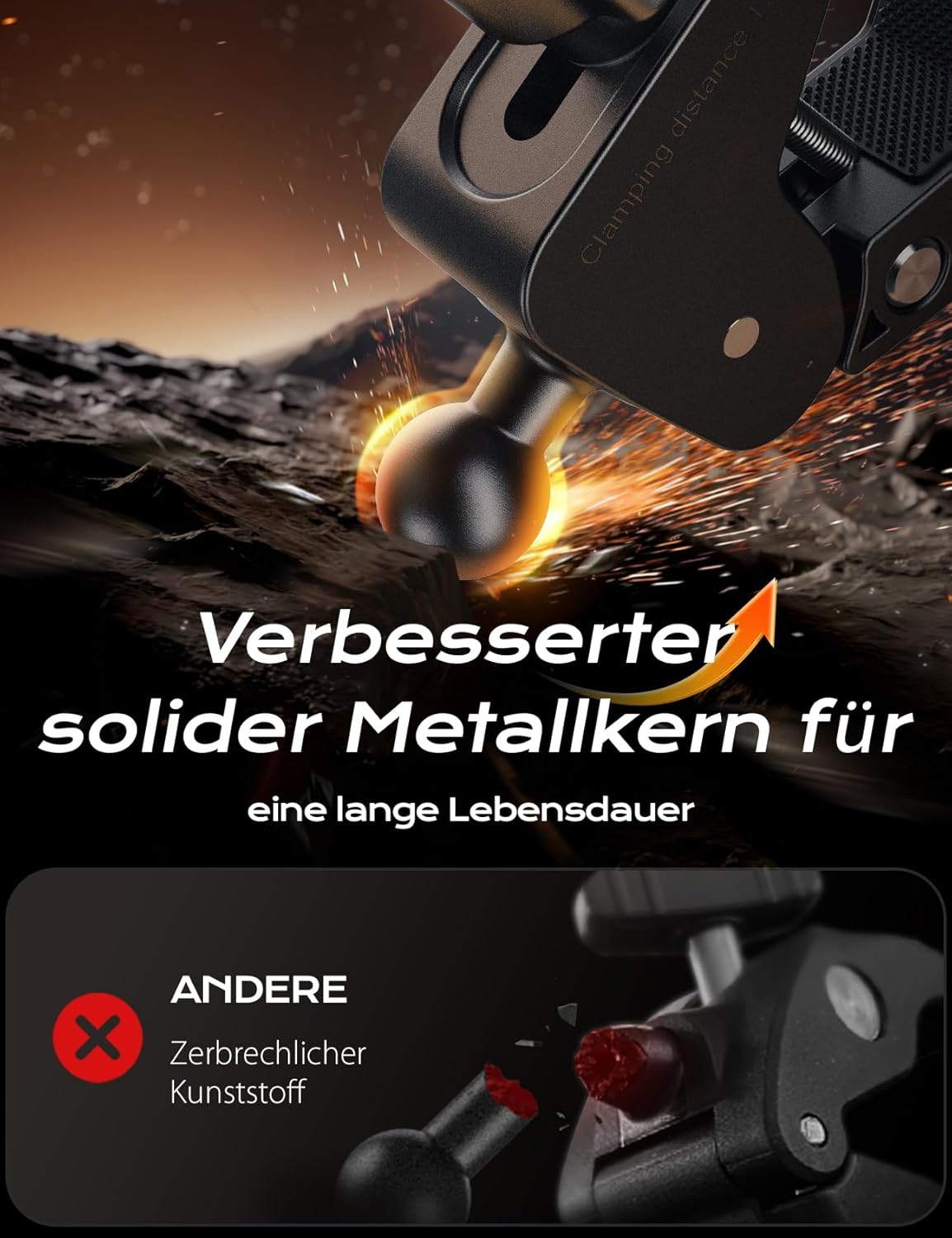 2025 Upgraded Handyhalterung Fahrrad Lenker, Universal Handyhalterung Motorrad [Doppelt Vibrationsgedämpft ] -360°drehbar Handyhalter für iPhone 17 16 15 Pro/Samsung S24 Ultra(4,7-7,2''Smartphone )