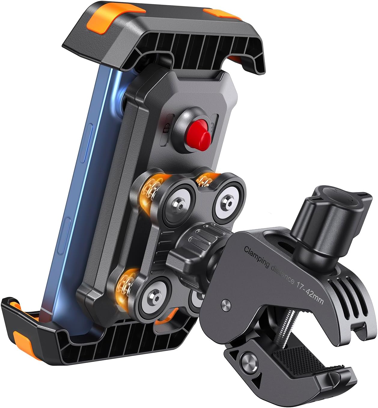 2025 Upgraded Handyhalterung Fahrrad Lenker, Universal Handyhalterung Motorrad [Doppelt Vibrationsgedämpft ] -360°drehbar Handyhalter für iPhone 17 16 15 Pro/Samsung S24 Ultra(4,7-7,2''Smartphone )