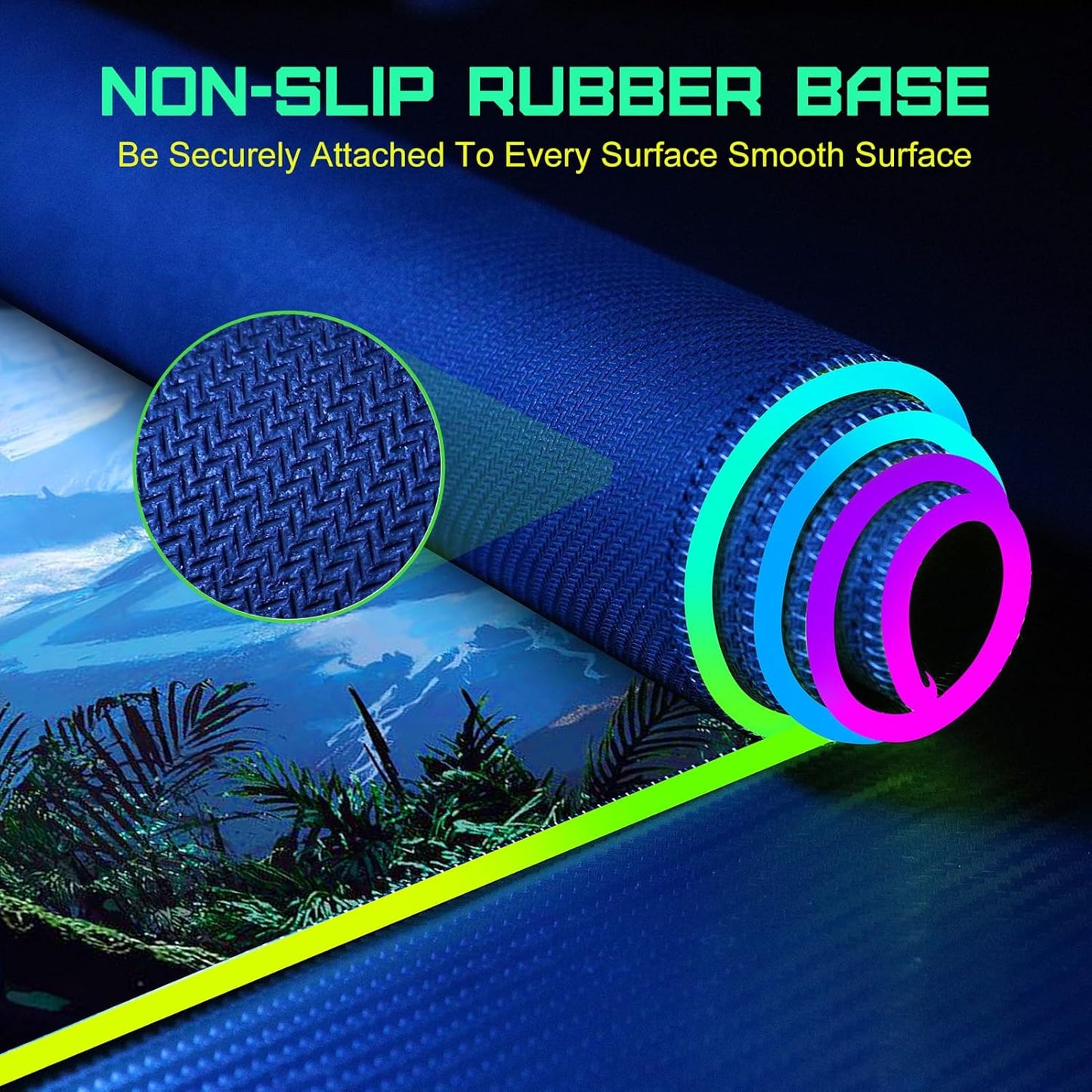 RGB Gaming Mauspad 15W Qi Mousepad LED, 10 Beleuchtungsmodi mit 15W Schnellladung Qi Kabelloses Laden für I-Phone Handy, Kopfhörer, Wasserdicht, rutschfest für Gaming, Schreibtische, PC und Büro